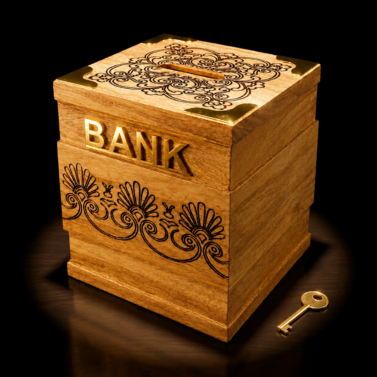 Wooden Money Bank