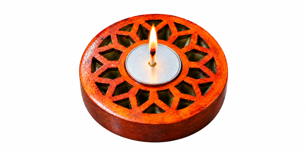 Wooden Diya for Home Decoration