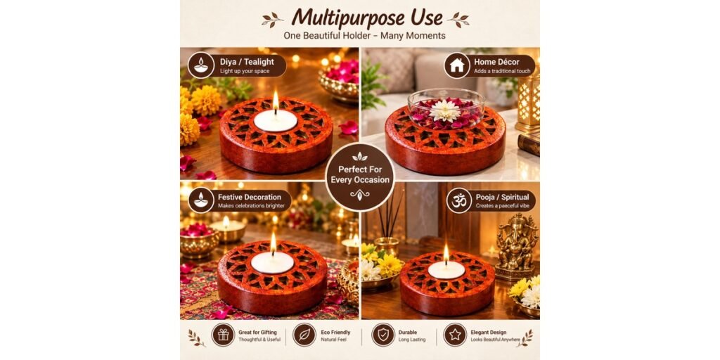 Decorative Wooden Diya