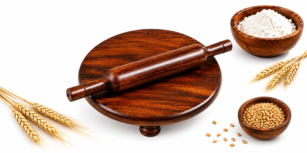 Wooden Chakla Belan Set for Roti and Chapati Making