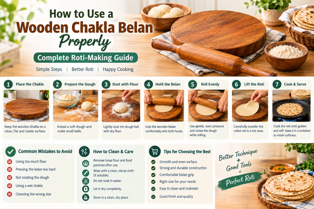 Wooden Chakla Belan Roti Guide