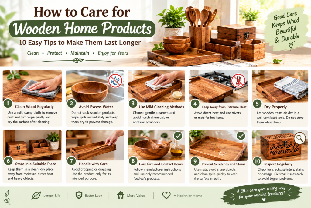 How to Care for Wooden Home Products