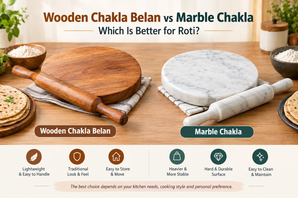 Wooden vs Marble Chakla Comparison