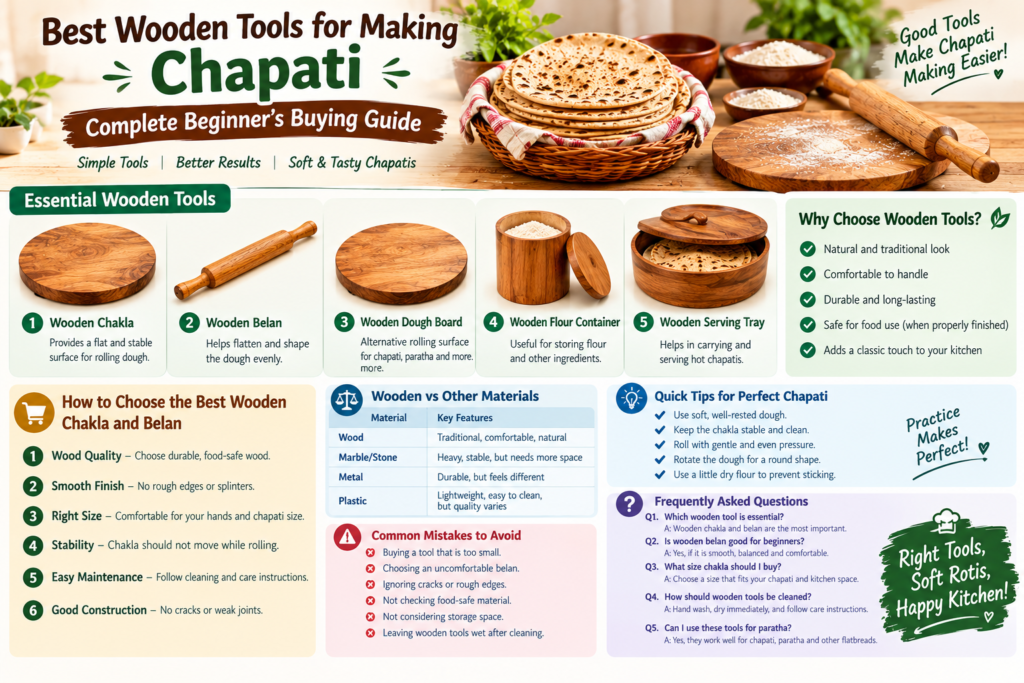 best wooden tools for making chapati