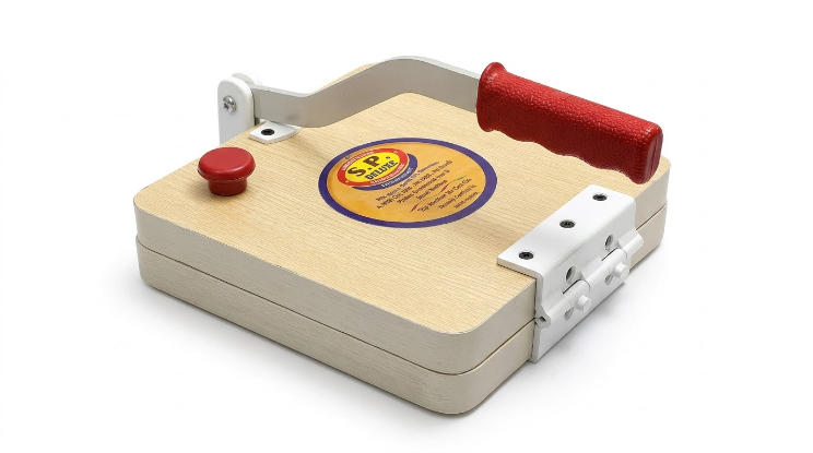 Wooden roti maker machine with ergonomic handle for quick chapati making